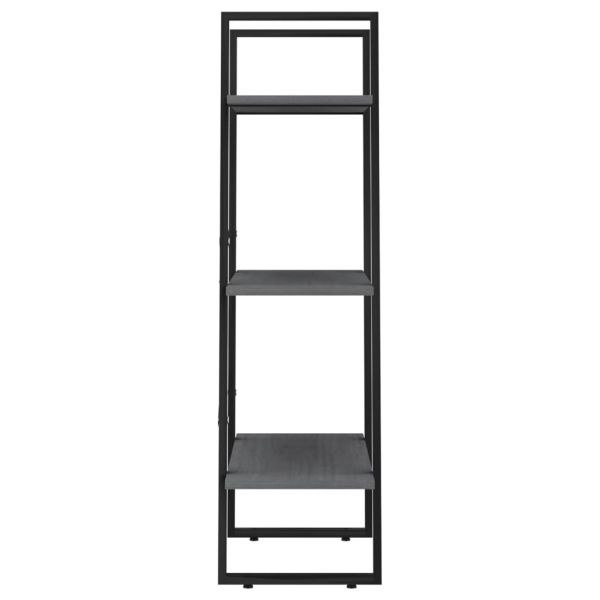 Стелаж за съхранение, сив, 60x30x105 см, бор масив