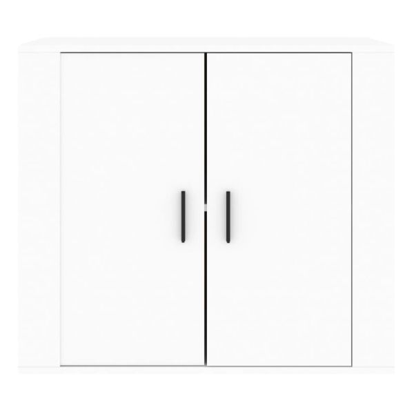 Сайдборд, бял, 80x33x70 см, инженерно дърво