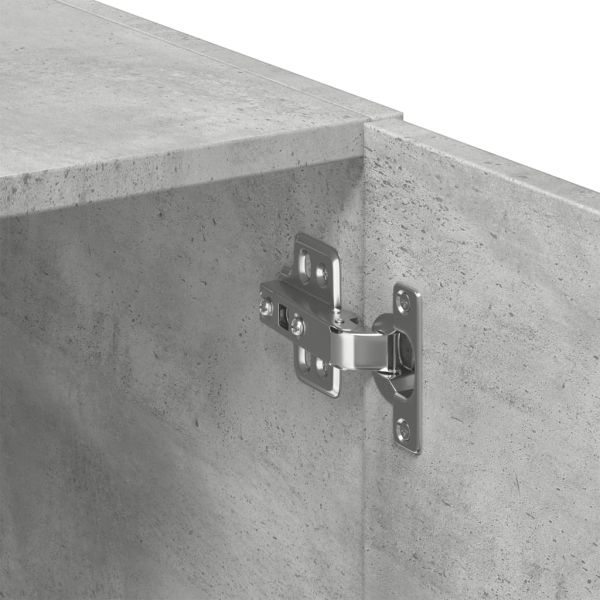 Висок шкаф, бетонно сив, 80x42,5x249 см, инженерно дърво