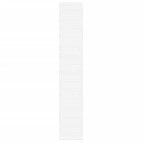 Етажерка за книги, бяла, 100x33x187,5 см, инженерно дърво