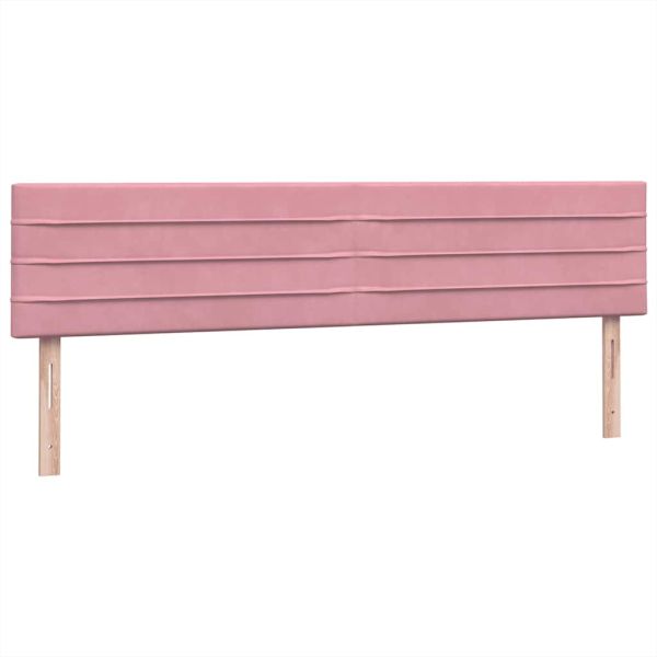 Box Spring легло с матраци Розово 180x210 cm Кадифе