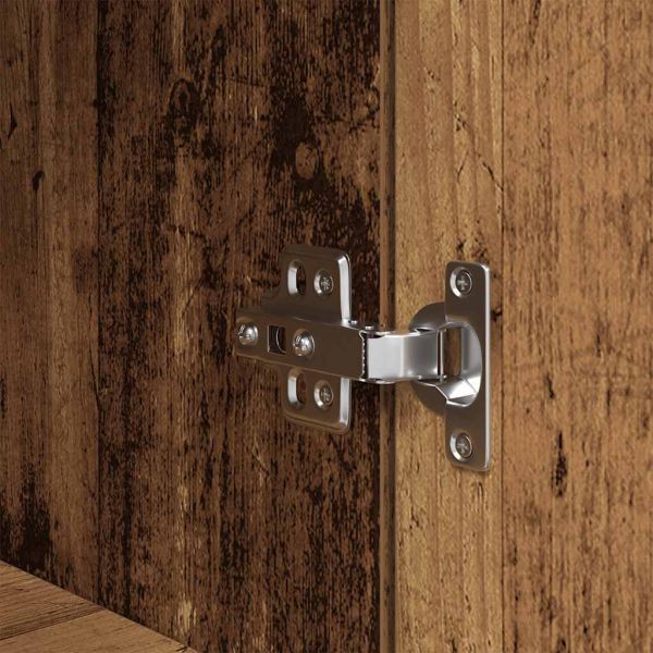 Висок шкаф, Старо дърво, 70x35x180 см, инженерно дърво