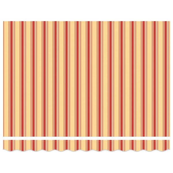 Сгъваем навес Жълт и оранжев 300 x 250 cm Тъкан и алуминий