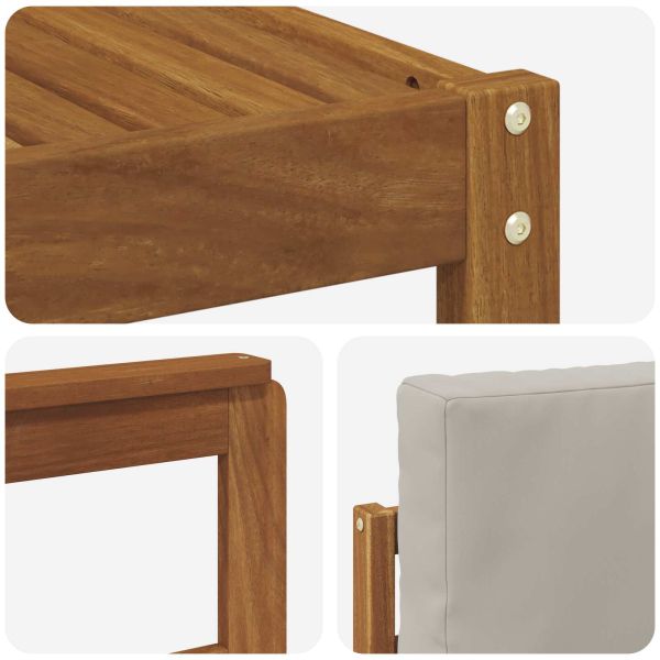 Комплект дивани за открито 7 pcs Естествено и светло сиво