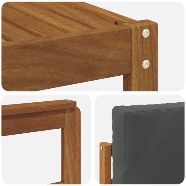 Комплект дивани за открито 7 pcs Натурален и Антрацит