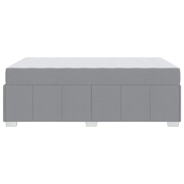 Рамка за легло с матрак Светлосиво 120 x 200 cm текстил