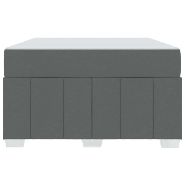 Рамка за легло с матрак Тъмен сив 120 x 200 cm текстил