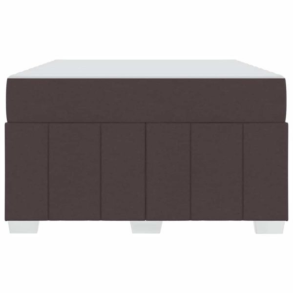 Рамка за легло с матрак Тъмен кафяв 120 x 200 cm текстил