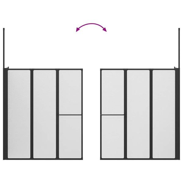 Душ параван Бяло 120 x 70 x 137 см Алуминий