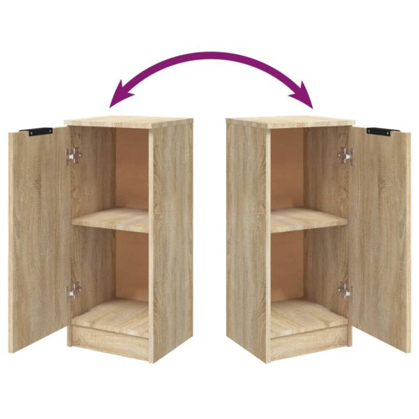 Сайдборд, дъб сонома, 30x30x70 см, инженерно дърво