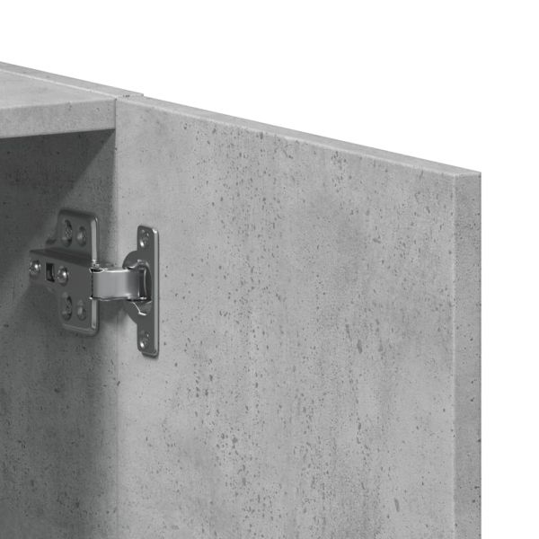 Шкаф за документи, бетонно сив, 60x32x115 см, инженерно дърво