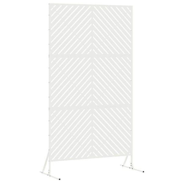 Екран за уединение Бяло 100 x 50 x 180 см Стомана