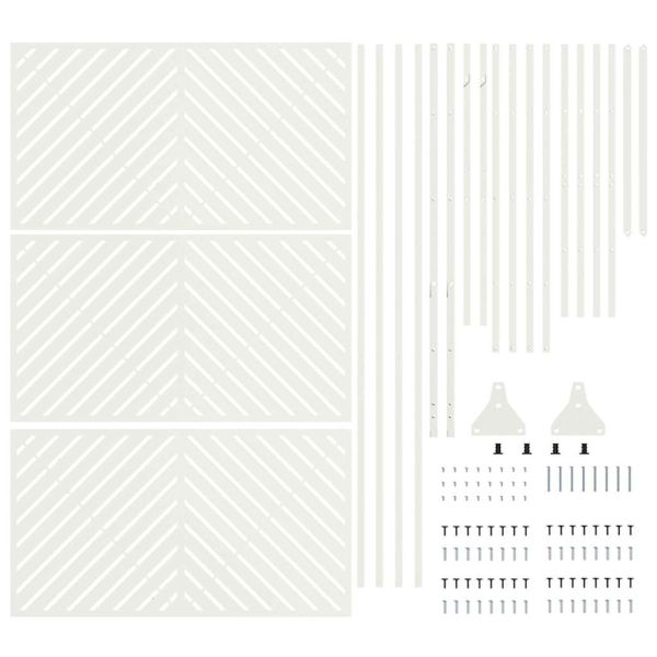 Екран за уединение Бяло 100 x 50 x 180 см Стомана