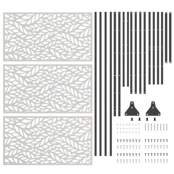 Екран за уединение Сив 100 x 50 x 180 см Стомана