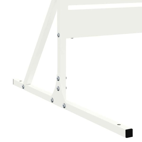 Екран за уединение Бяло 100 x 50 x 180 см Стомана