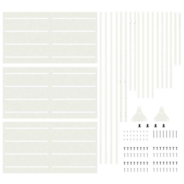 Екран за уединение Бяло 100 x 50 x 180 см Стомана