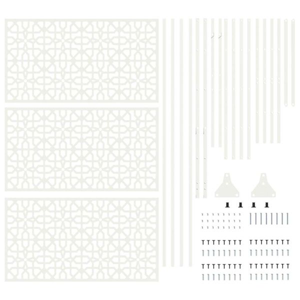 Екран за уединение Бяло 100 x 50 x 180 см Стомана