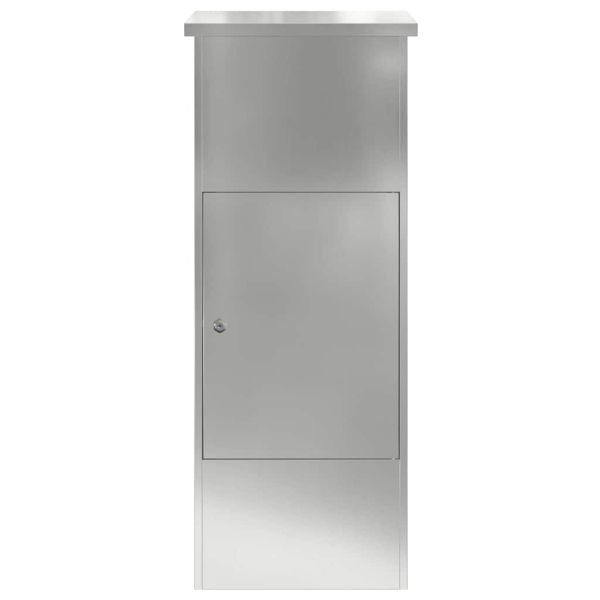 Пощенска кутия за пратки с врата Черно 44,5 x 29 x 110,5 см