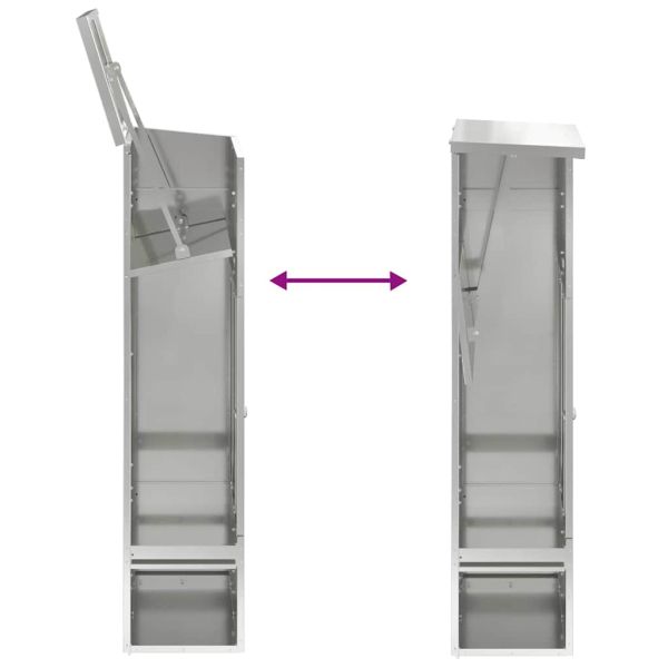 Пощенска кутия за пратки с врата Черно 44,5 x 29 x 110,5 см