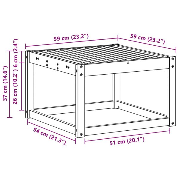 Маса за открито Солидно акациево дърво Естествен