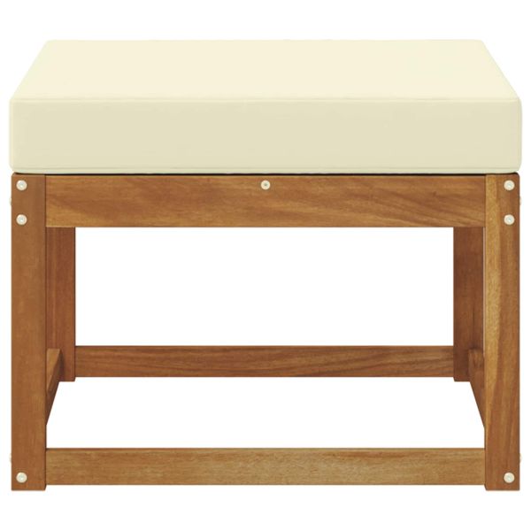 Външна табуретка Солидно акациево дърво Естествен