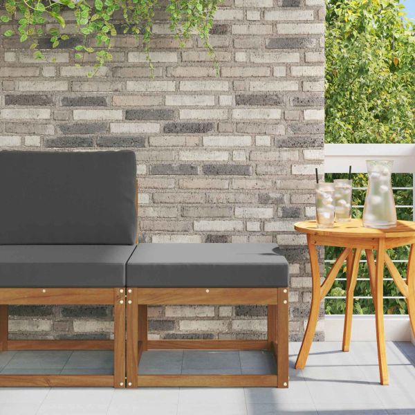 Външна табуретка Солидно акациево дърво Естествен