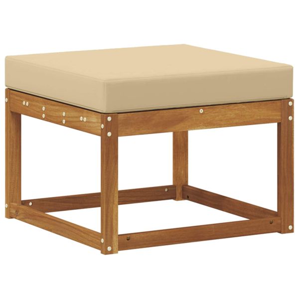 Външна табуретка Солидно акациево дърво Естествен