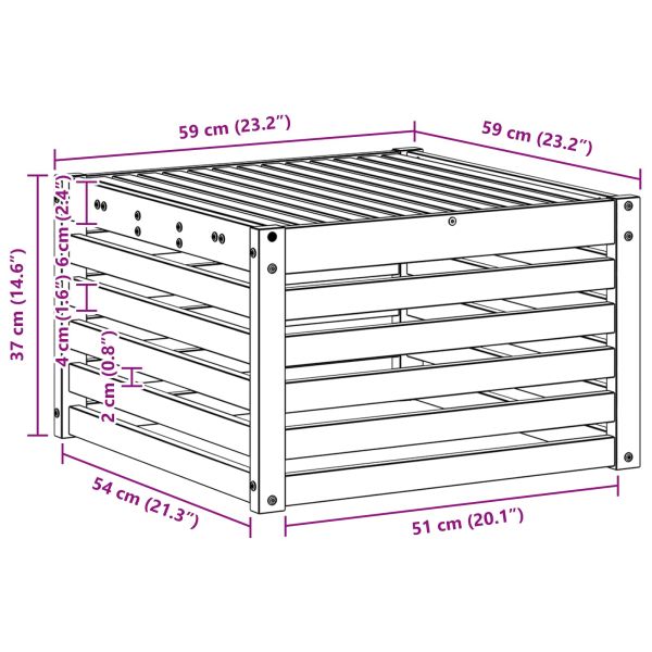 Маса за открито Солидно акациево дърво Естествен