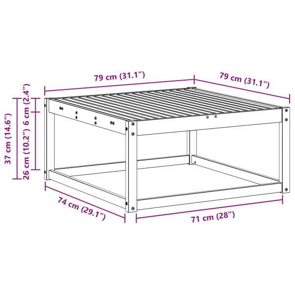Маса за открито Солидно акациево дърво Естествен