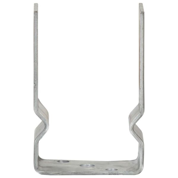 Оградни подпори 6 бр сребристи 9x6x15 см поцинкована стомана