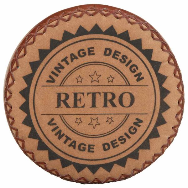 Бар табуретки, 4 бр, естествена кожа