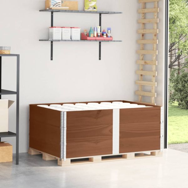 Палетни страници, кафяв, 3бр, 150x100см, борова дървесина масив