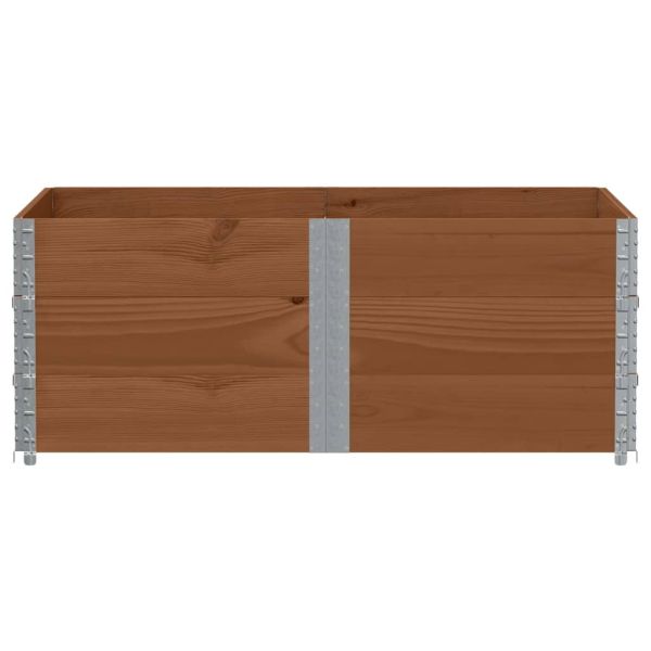 Палетни страници, кафяв, 3бр, 150x100см, борова дървесина масив