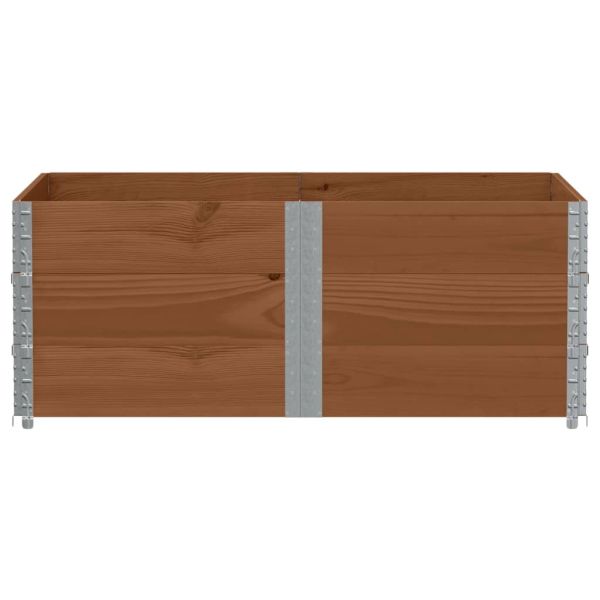 Градинска кашпа, кафяв, 150x100 см, борова дървесина масив