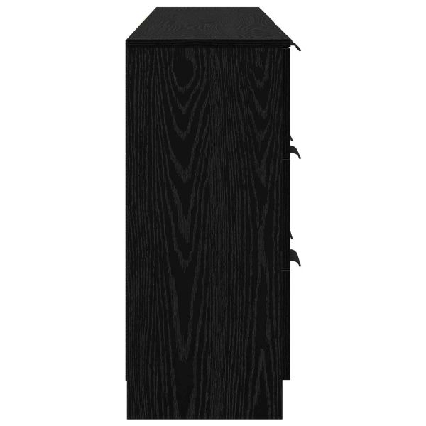 Служебен шкаф 3 pcs Черния дъб 181 x 30 x 70 см Инженерно дърво