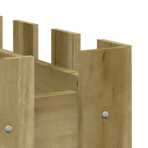 Градинска леха тип ограда 100x50x50 см импрегниран бор масив