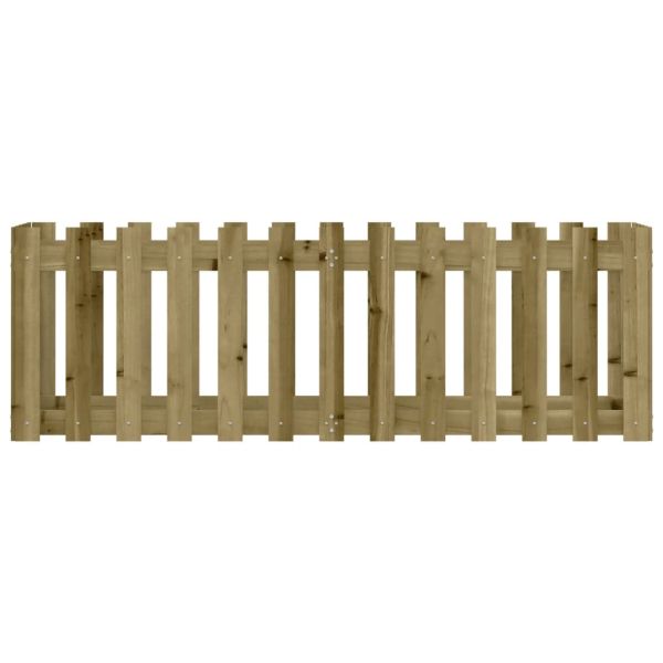 Градинска леха тип ограда 150x50x50 см импрегниран бор масив