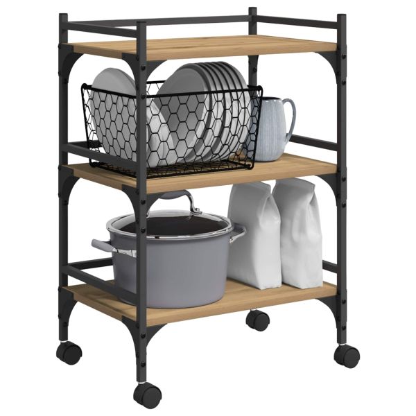 Кухненска количка Дъб 50 x 35 x 75.5 см Инженерно дърво