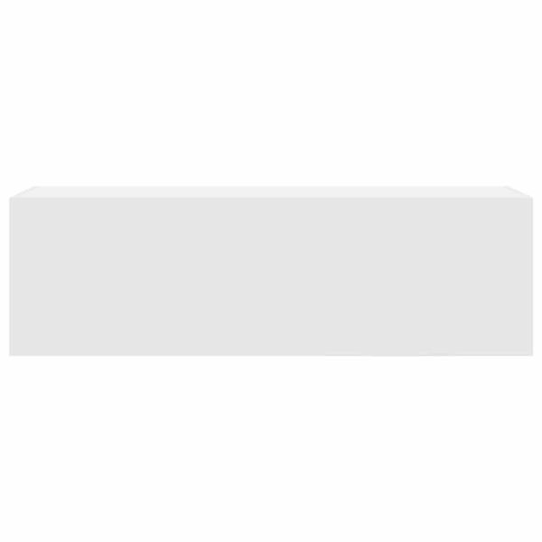 Стенен шкаф за баня, бял, 100x25x30 см, инженерно дърво