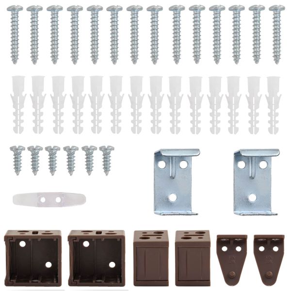 Венецианска щора Тъмно кафяво с шарка 150 x 140 см ПВЦ