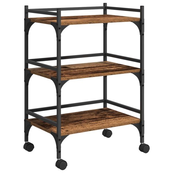 Кухненска количка Старо дърво 50 x 35 x 75.5 см Инженерно дърво