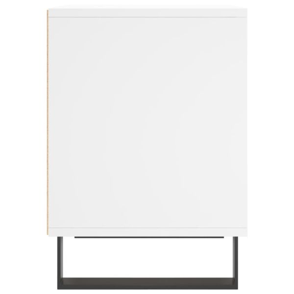 Нощни шкафчета, 2 бр, бели, 40x35x50 см, инженерно дърво