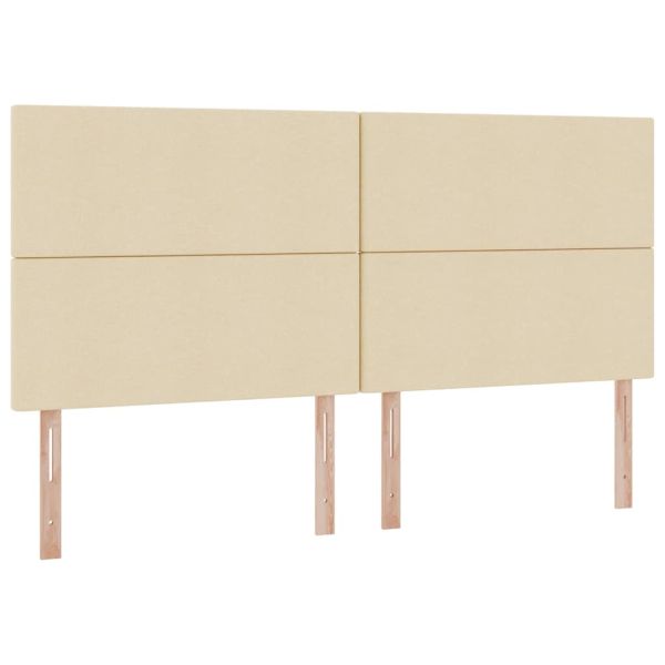 Легло с място за съхранение и LED Кремав 200 x 200 cm Полиестер