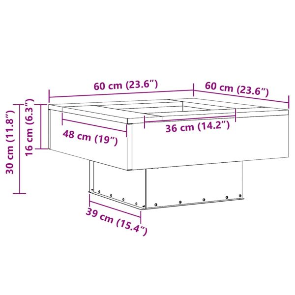 Огнище Черно 60 x 60 x 30 cm Стомана