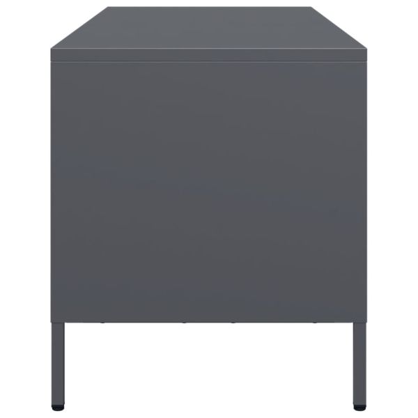 ТВ шкаф, антрацит, 68x39x43,5 см, студеновалцувана стомана