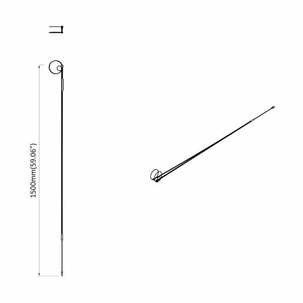 LED лента 2 pcs Черна и Многоцветна 1745 мм Мед и пластмаса