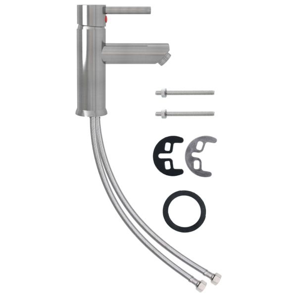 Смесител за баня, сребрист, 130x176 мм