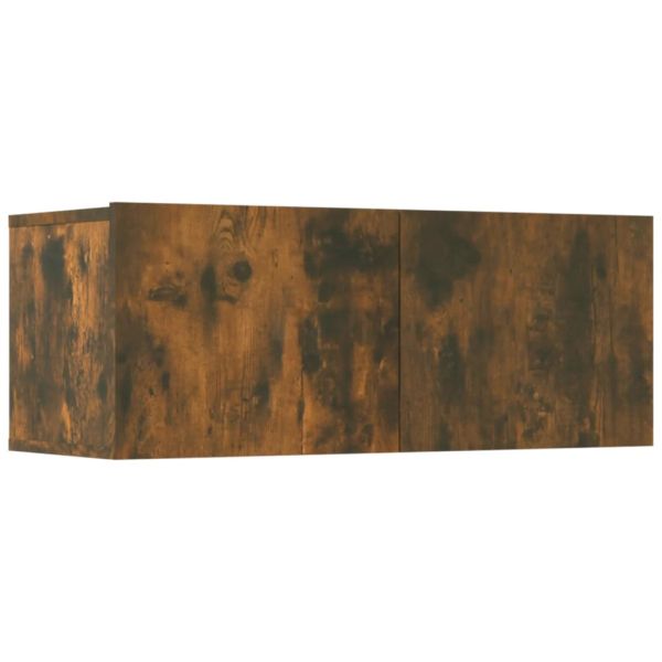 Комплект ТВ шкафове от 5 части, опушен дъб, инженерно дърво