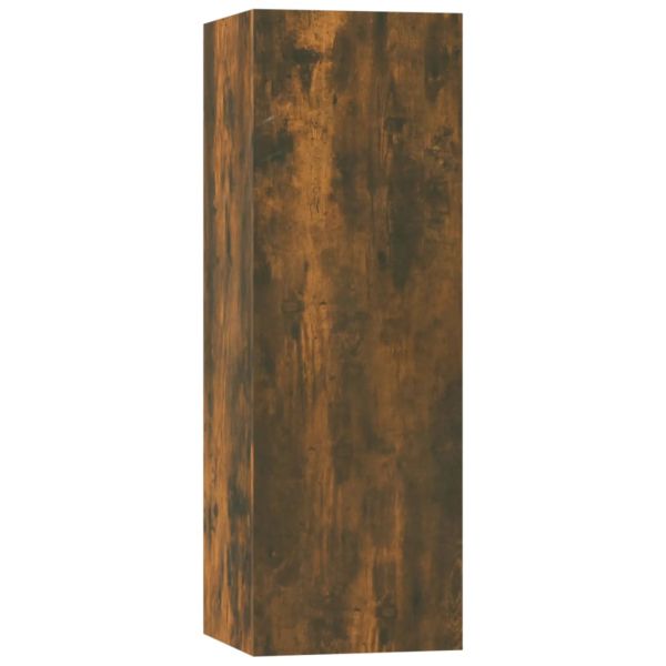 Комплект ТВ шкафове от 5 части, опушен дъб, инженерно дърво