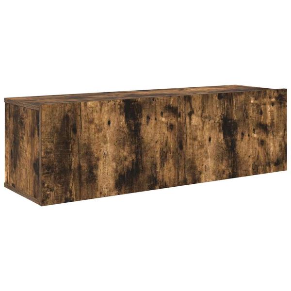 Комплект ТВ шкафове от 7 части, опушен дъб, инженерно дърво